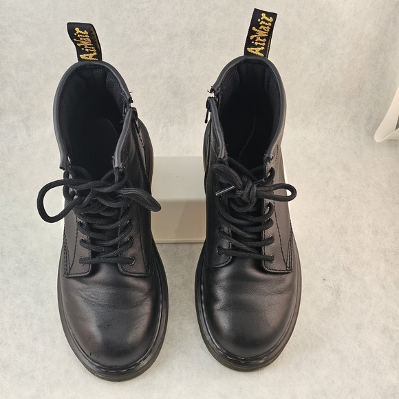 Dr. Martens Black Bouncing Sole Boots W Size 5 Goth Punk Grunge - Picture 5 of 9